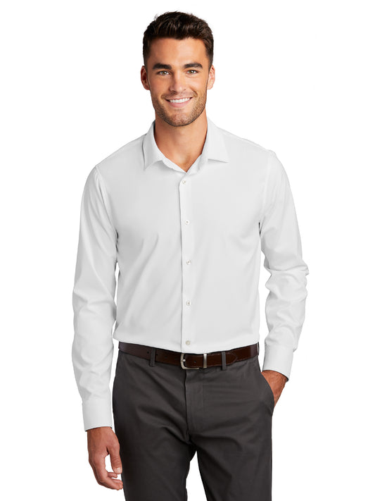 Men's City Stretch Button-Down Shirt - W680 - White