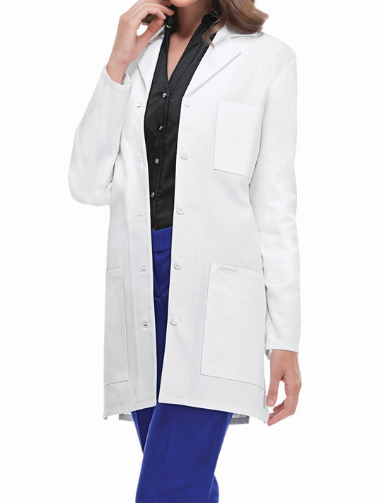 Women's Three-Pocket 32" Mid-Length Lab Coat - 1462 - White