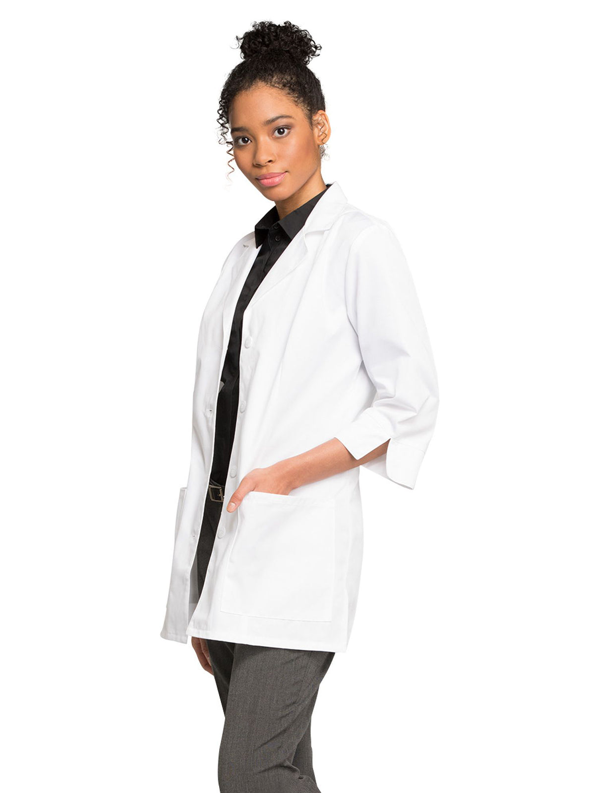 Women's 30" 3/4 Sleeve Lab Coat - 1470 - White