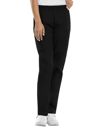 Women's Natural Rise Tapered Pull-On Cargo Pant - 4200 - Black