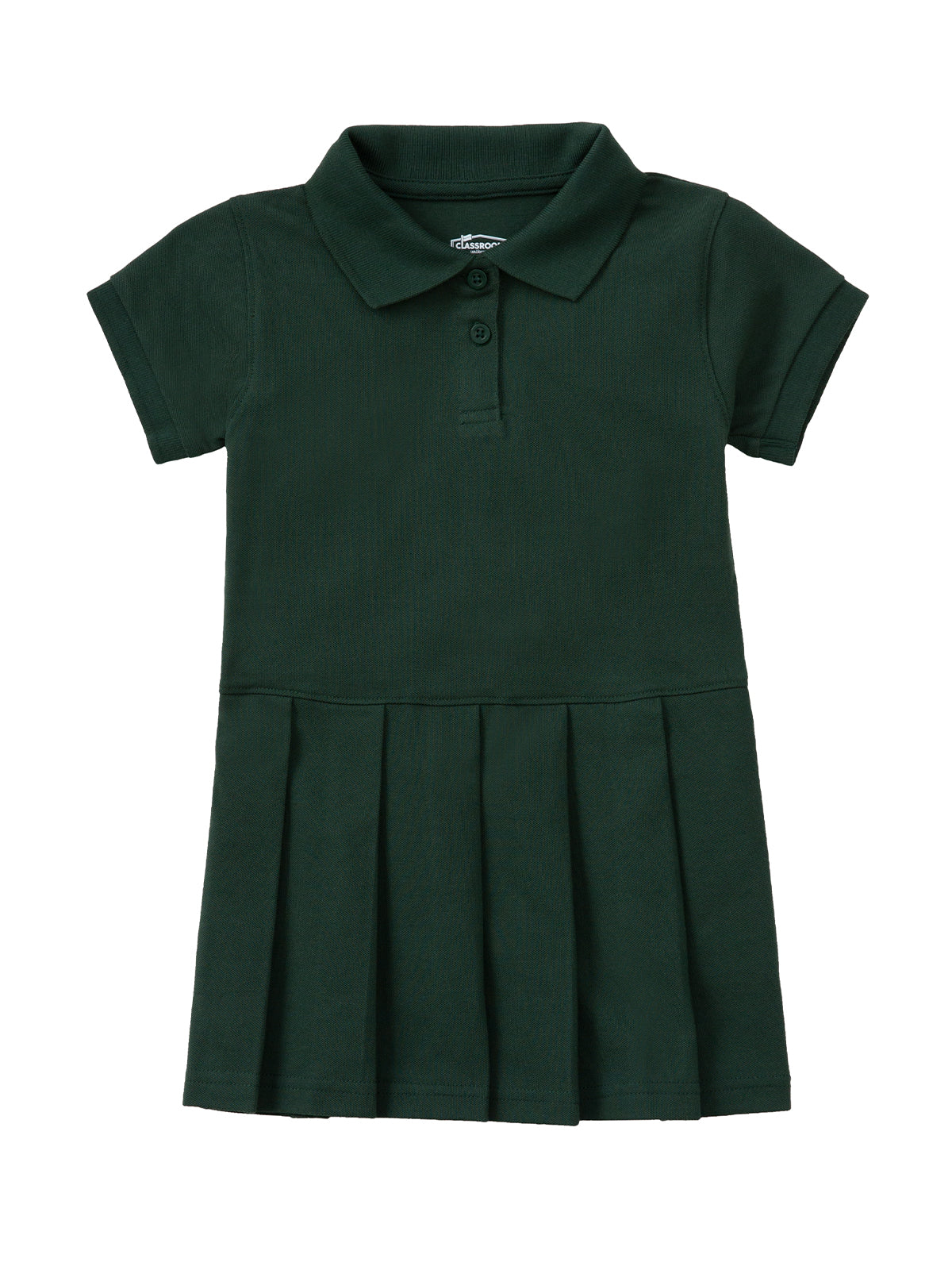 Girls' Pique Polo Dress for Preschool - 54120 - Hunter Green