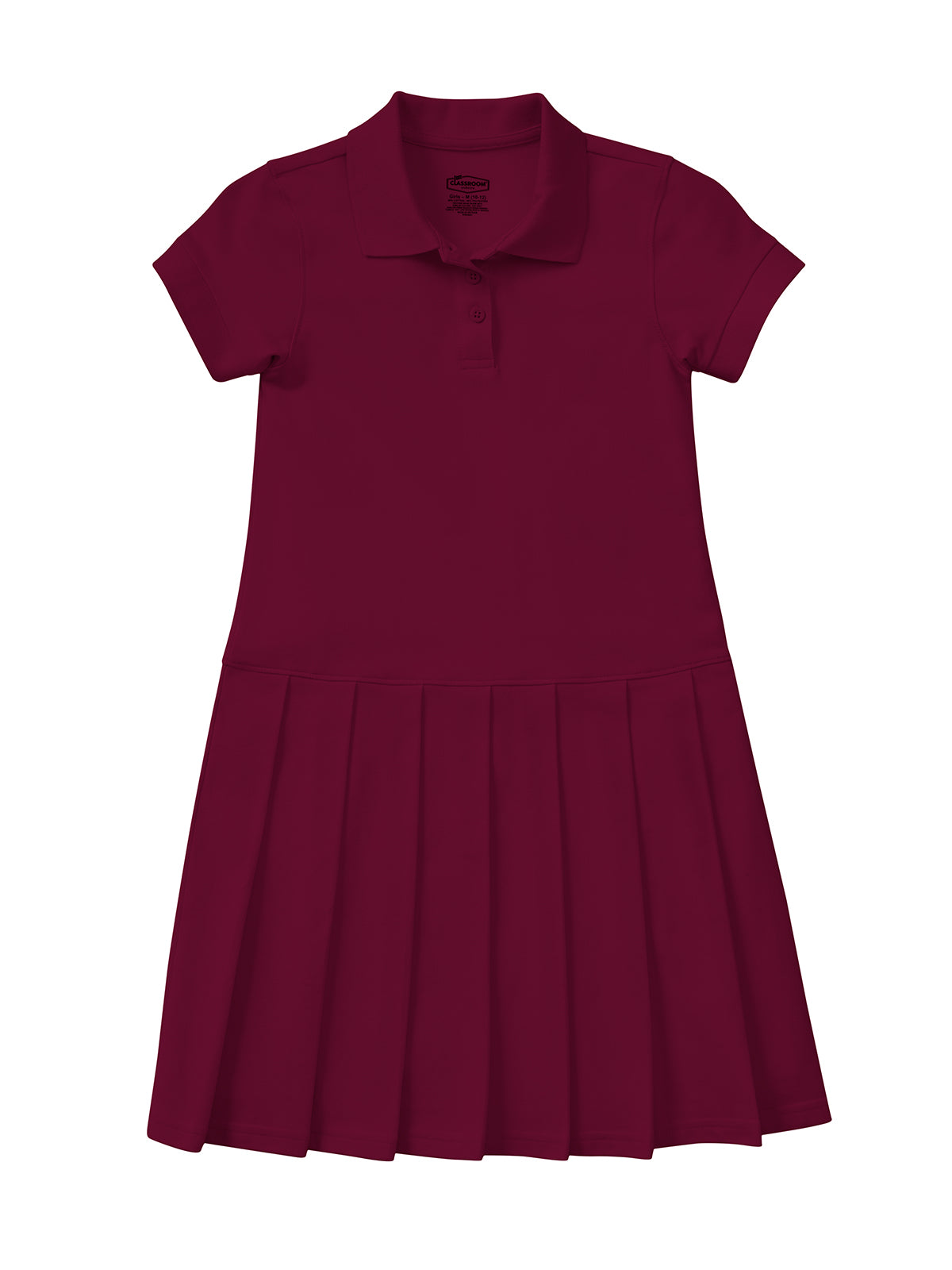 Girls' Pique Polo Dress for Children - 54121 - Burgundy