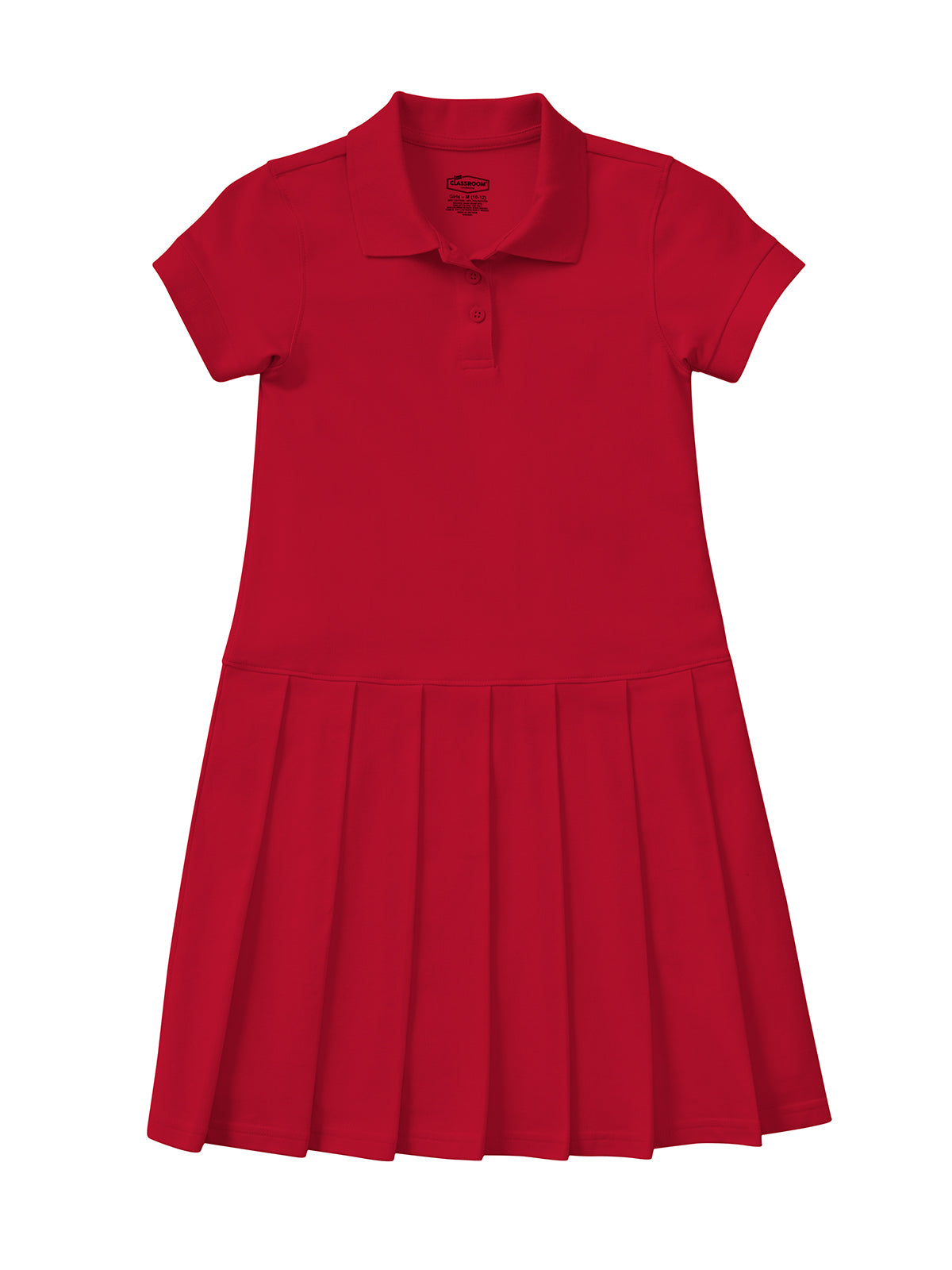 Girls' Pique Polo Dress for Children - 54121 - Red