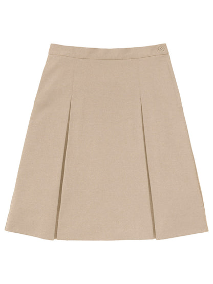 Girls Plus Ponte Knit Kick Pleat Skirt - 55403AZ - Khaki