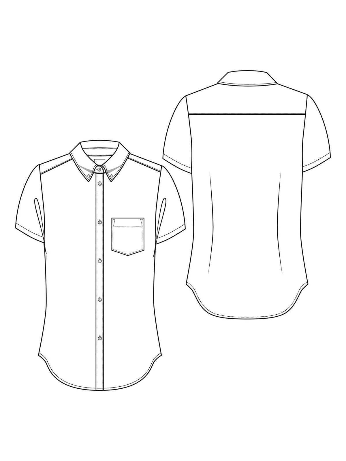 Girls' Short Sleeve Oxford Shirt - 57422 - White