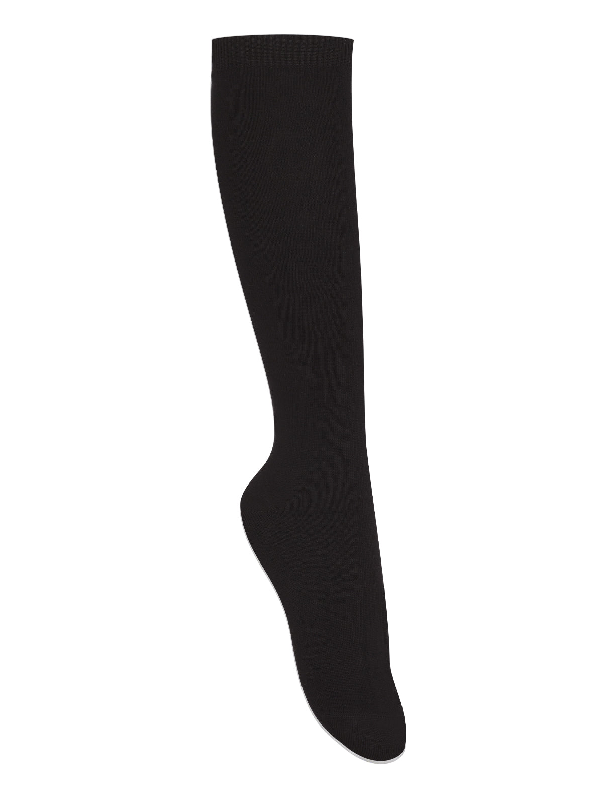 Girls/Junior Girls' Opaque Knee Hi Socks 3 PK - 5HF101 - Black