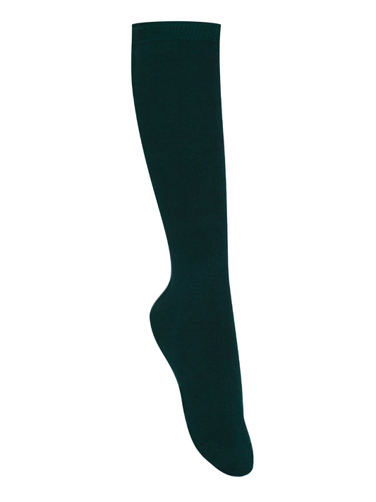 Girls/Junior Girls' Opaque Knee Hi Socks 3 PK - 5HF101 - Hunter Green