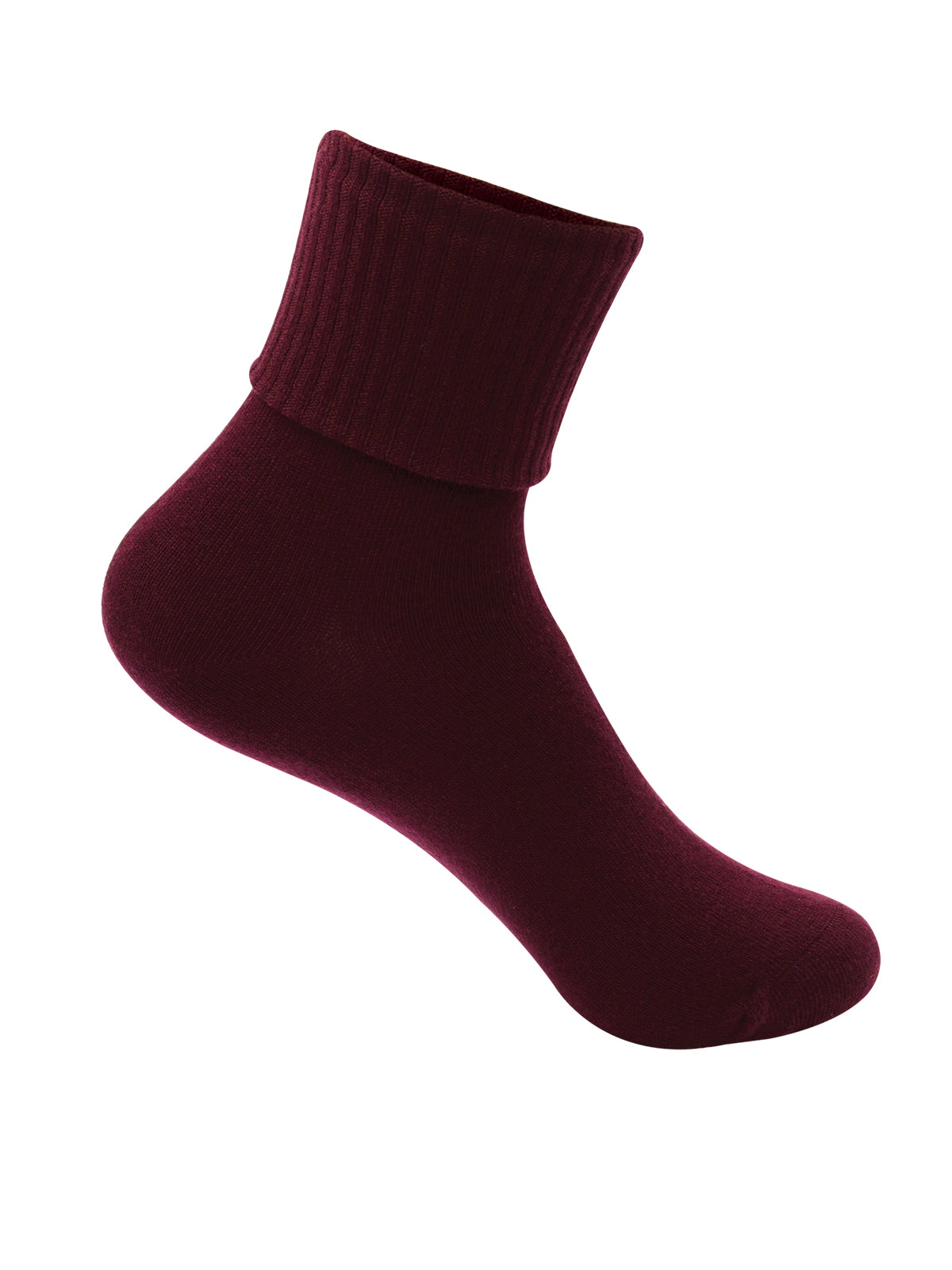 Girls/Junior Triple Roll Socks 3-PK - 5HF111 - Burgundy