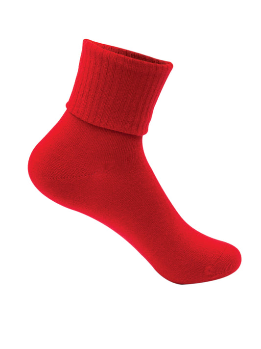 Girls/Junior Triple Roll Socks 3-PK - 5HF111 - Red