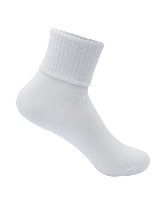 Girls/Junior Triple Roll Socks 3-PK - 5HF111 - White