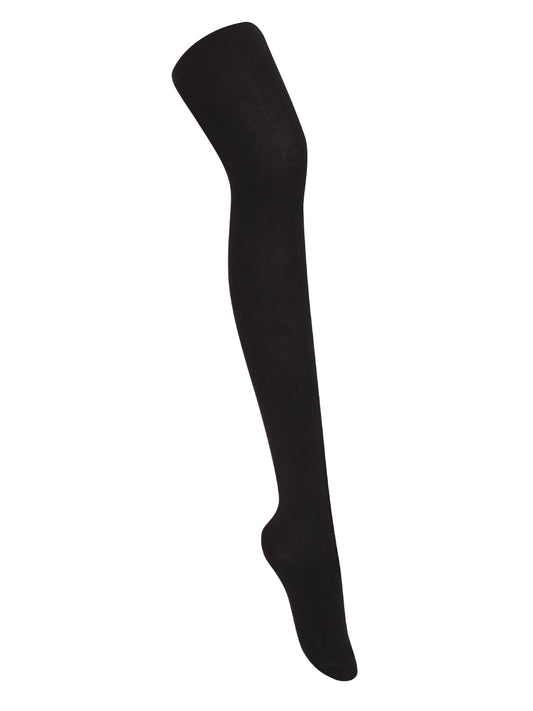 Girls' Flat Tights Single Pack - 5HF201 - Black