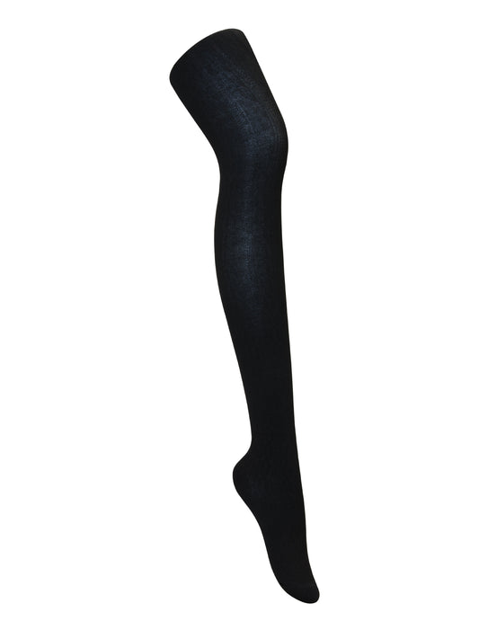 Junior Girls' Cable Knit Tights - 5HF302 - Black