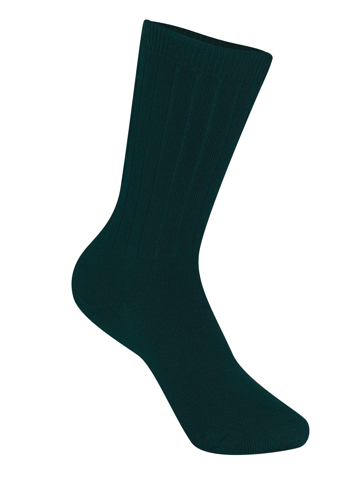 Unisex Rib Crew Socks - 3 Pack - 5HM001 - Hunter Green