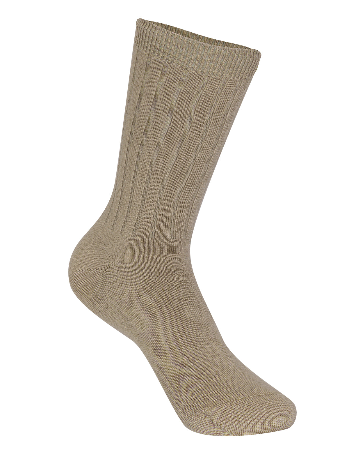 Unisex Rib Crew Socks - 3 Pack - 5HM001 - Khaki