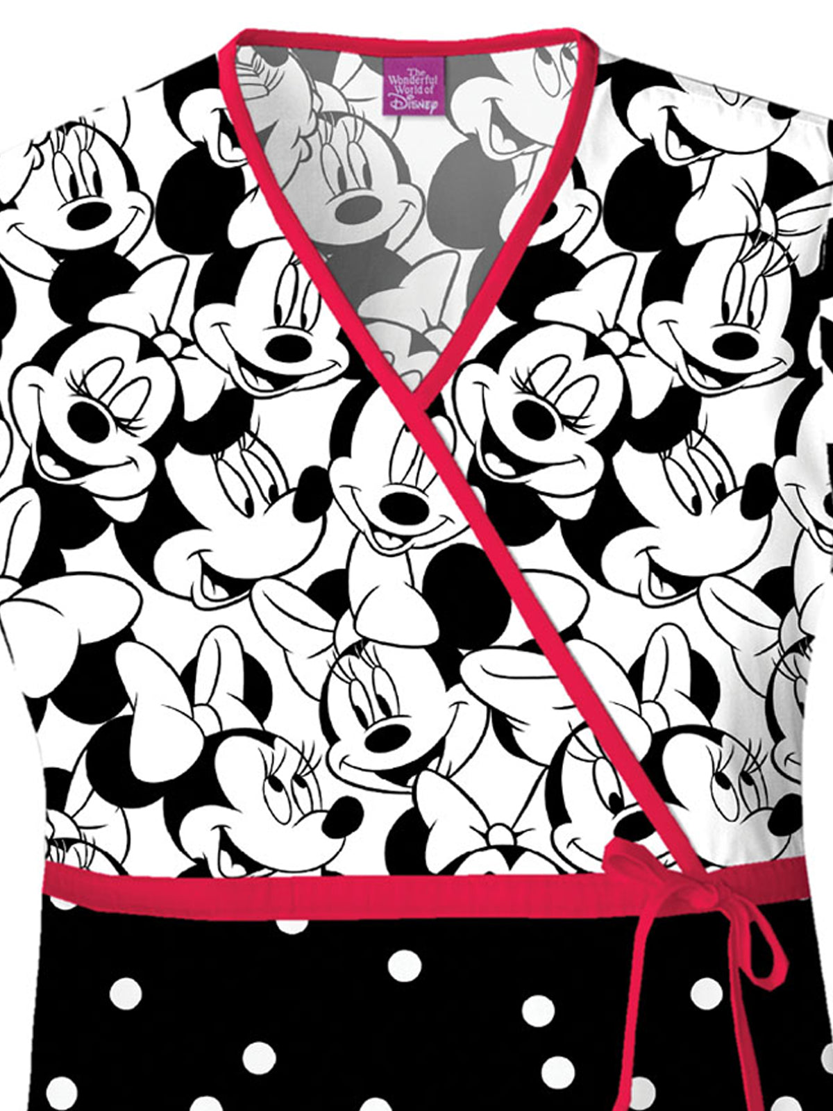 Women's Mock Wrap Print Top - 6625C - Big Minnie