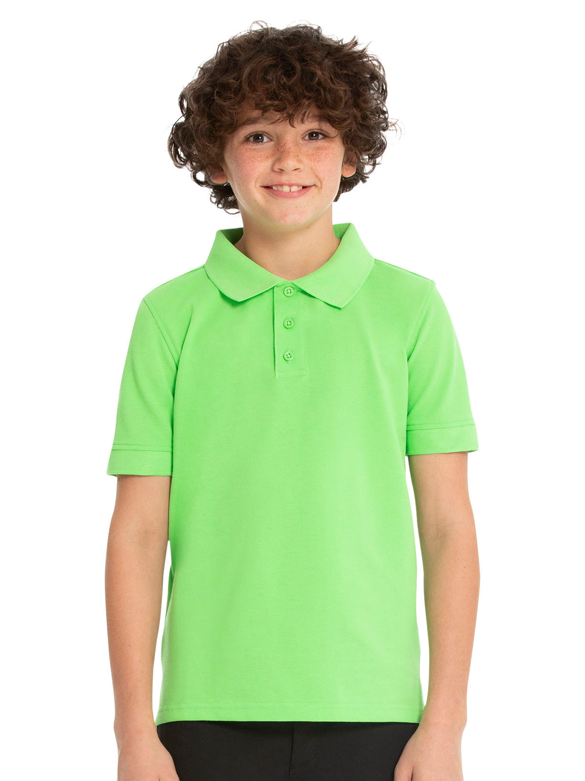 Unisex Youth Short Sleeve Pique Polo - 68112 - Green