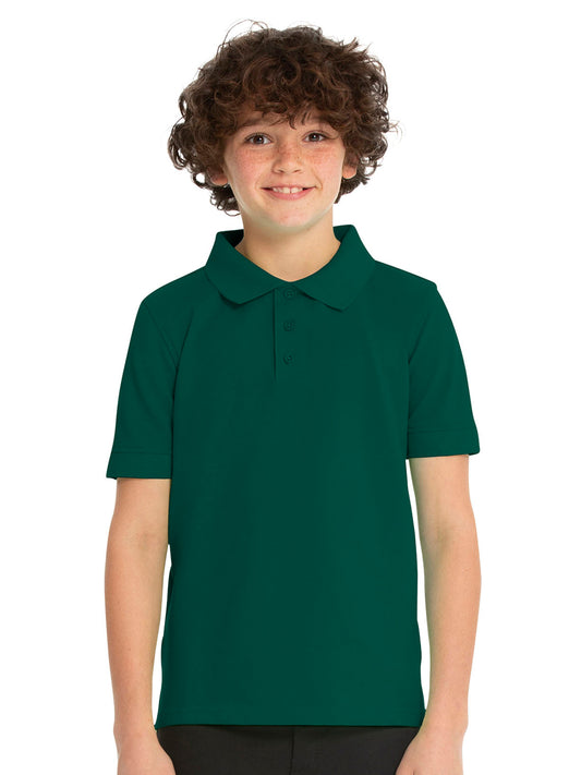 Unisex Youth Short Sleeve Pique Polo - 68112 - Hunter Green