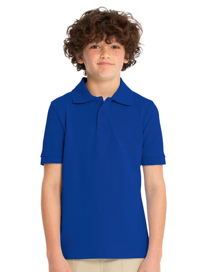 Unisex Youth Short Sleeve Pique Polo - 68112 - Royal