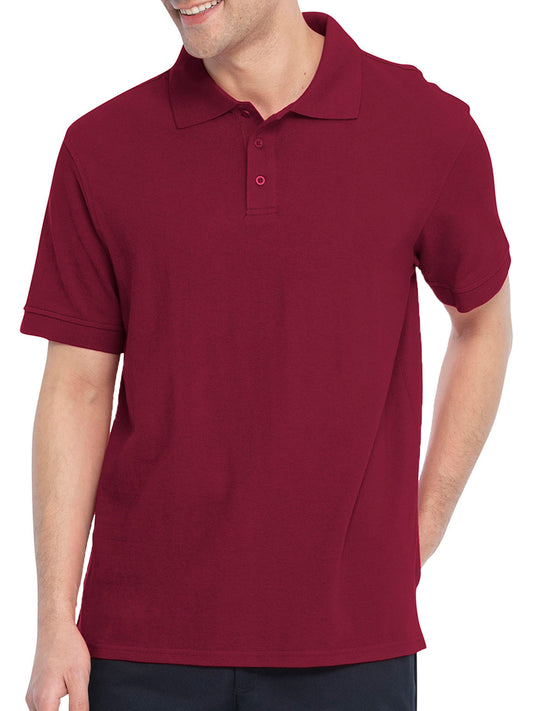 Unisex Adult Short Sleeve Pique Polo - 68114 - Burgundy