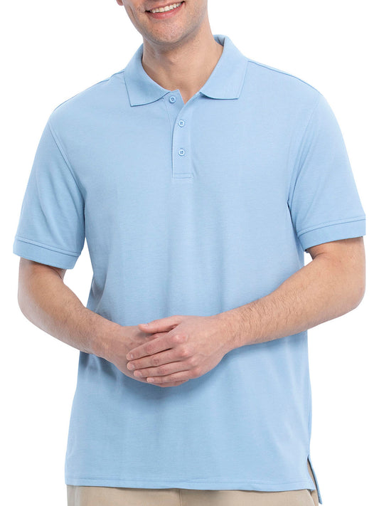 Unisex Adult Short Sleeve Pique Polo - 68114 - Light Blue