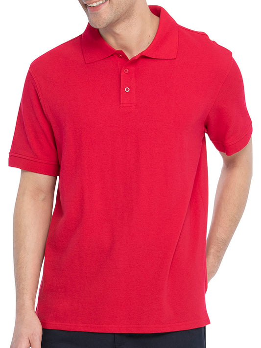 Unisex Adult Short Sleeve Pique Polo - 68114 - Red