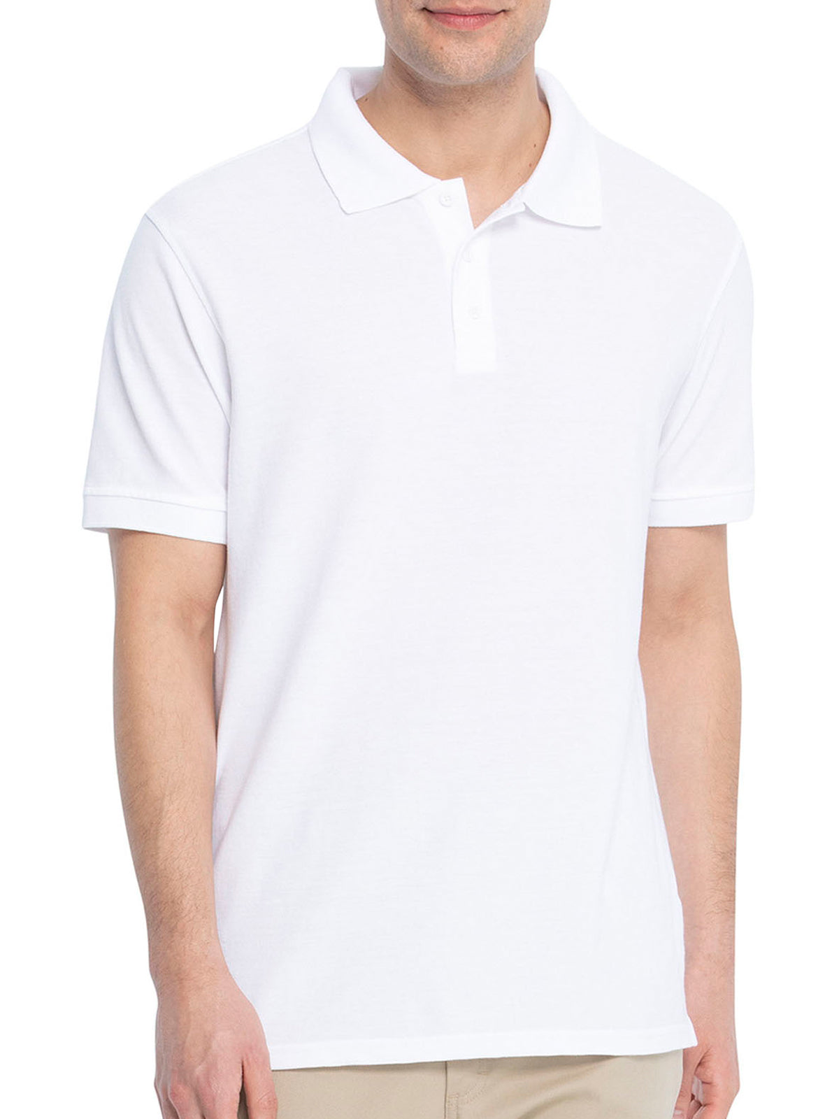 Unisex Adult Short Sleeve Pique Polo - 68114 - White