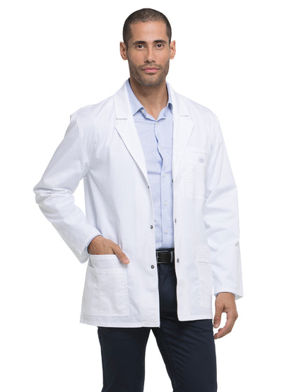 31" Men's Snap Front Lab Coat - 81403 - White
