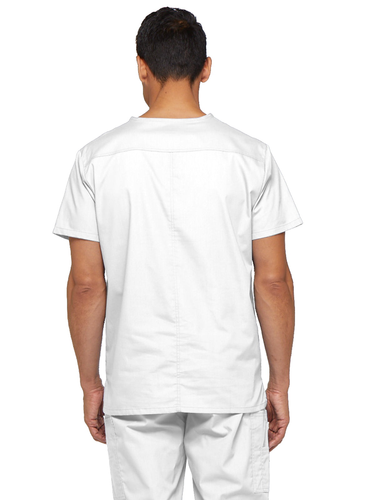Men's 5-Pocket V-Neck Scrub Top - 81906 - White