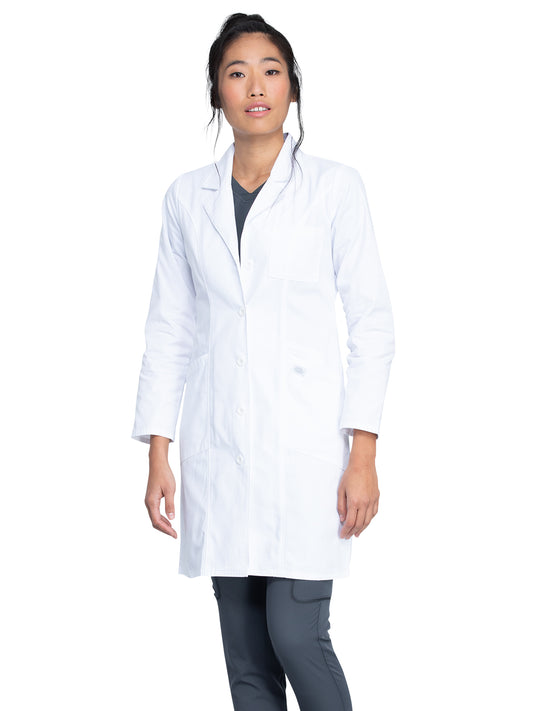 Women's Four-Pocket 37" Full-Length Lab Coat - 82401 - White