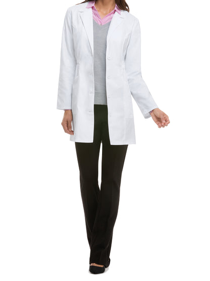 Women's Three-Pocket 34" Mid-Length Lab Coat - 84402 - White