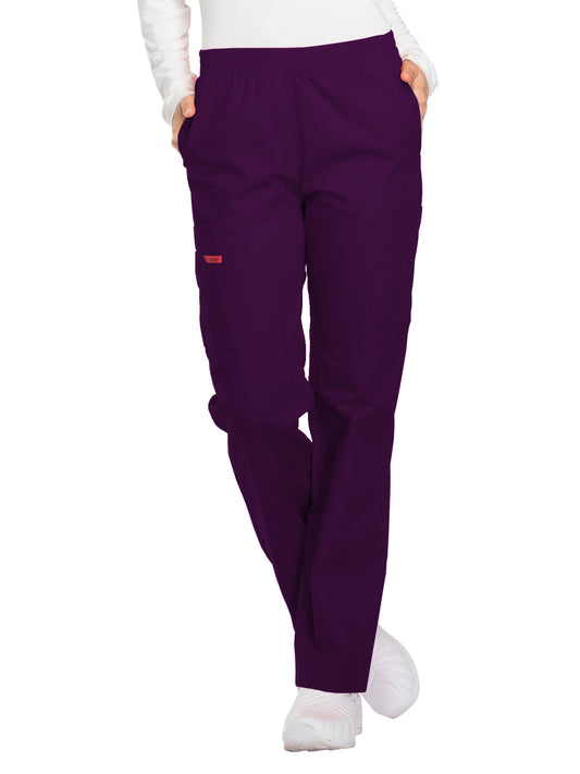 Women's Natural Rise Tapered Leg Pull-On Pant - 86106 - Eggplant