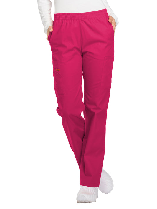 Women's Natural Rise Tapered Leg Pull-On Pant - 86106 - Hot Pink