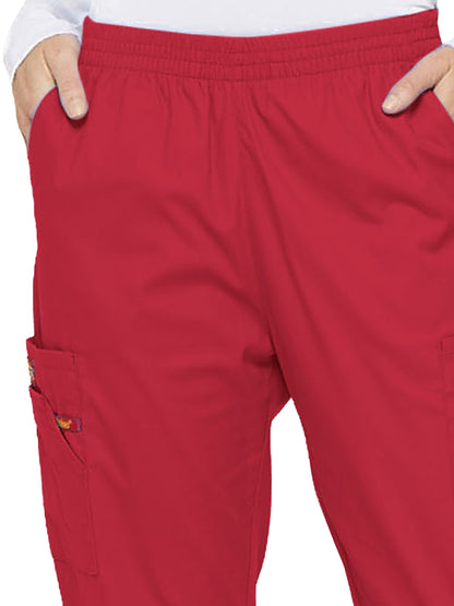 Women's Natural Rise Tapered Leg Pull-On Pant - 86106 - Red