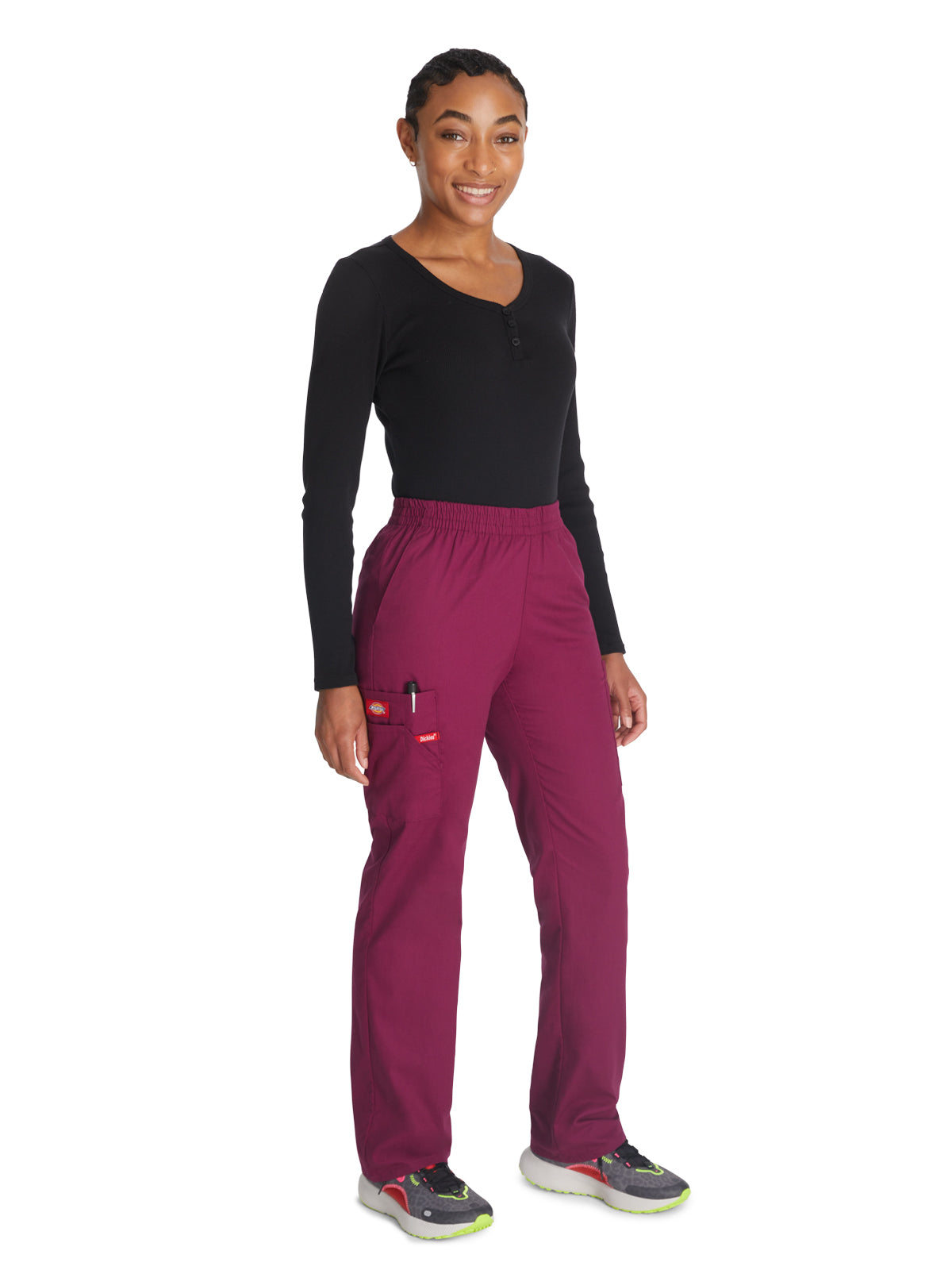 Women's Natural Rise Tapered Leg Pull-On Pant - 86106 - Wine