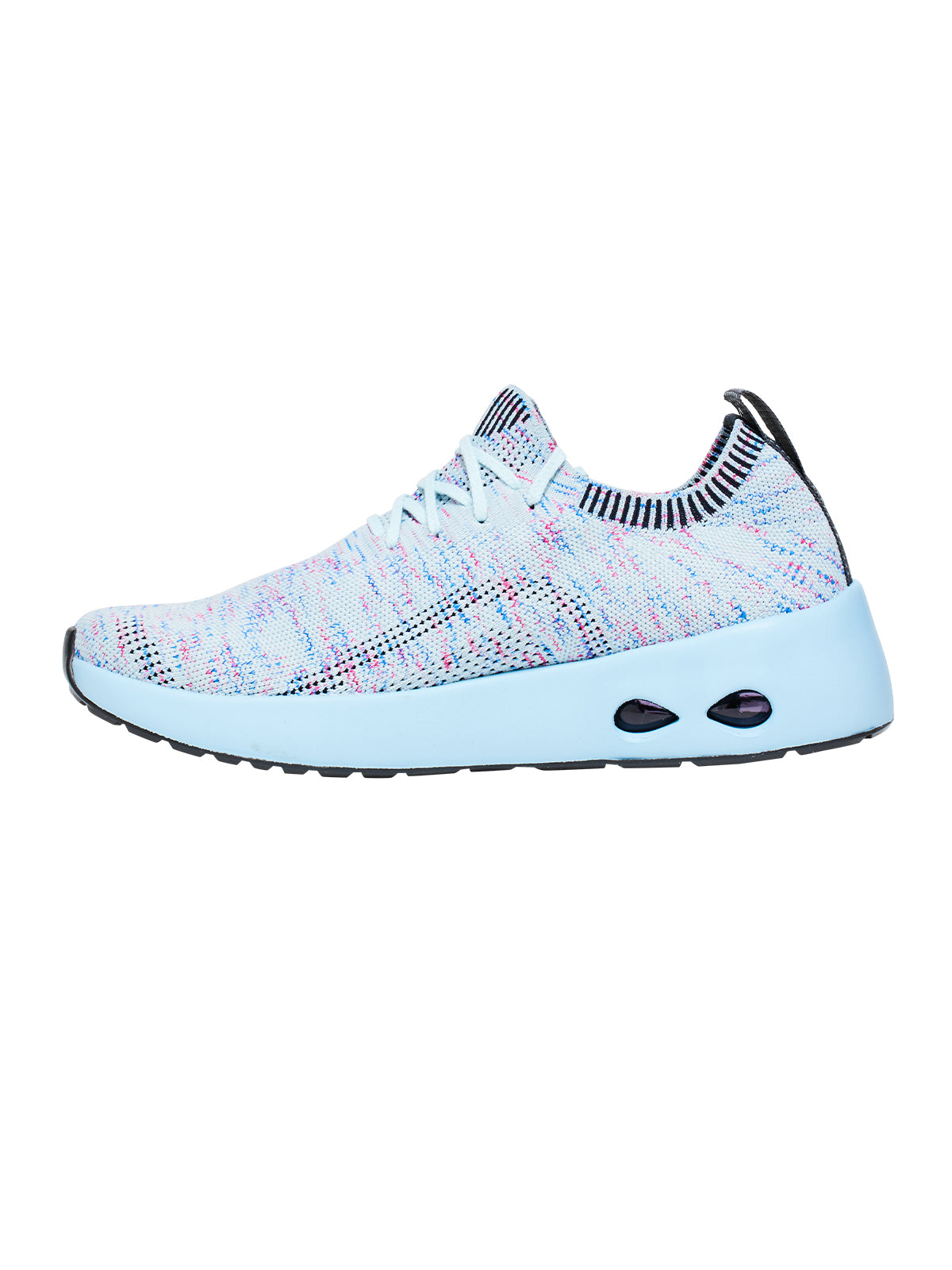 Women's Athletic Shoe - BOLT - Rainbow Static/Baby Blue