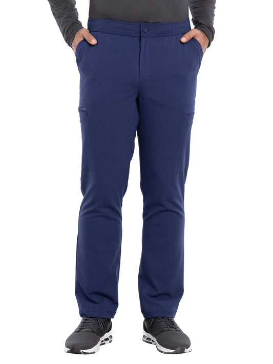 Men's Mid Rise Button Closure Fly Front Cargo Pant - CK205A - Navy