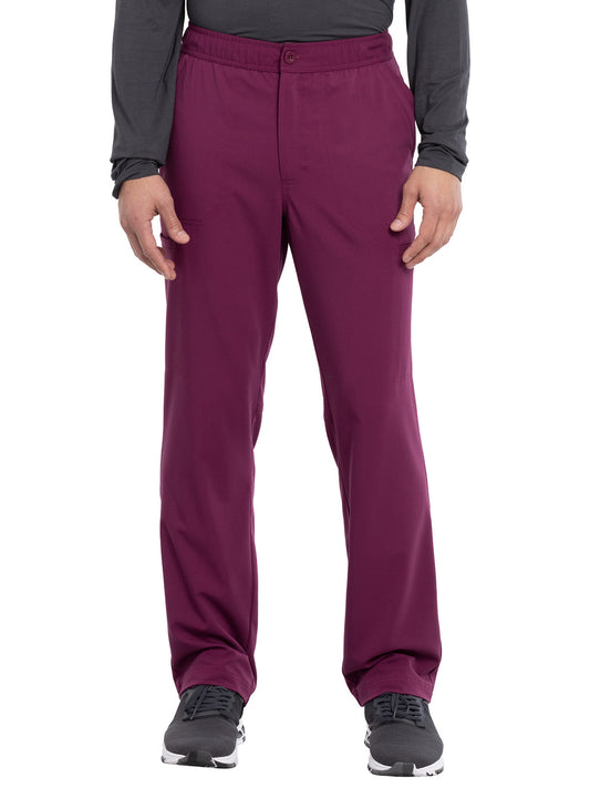 Men's Mid Rise Button Closure Fly Front Cargo Pant - CK205A - Wine