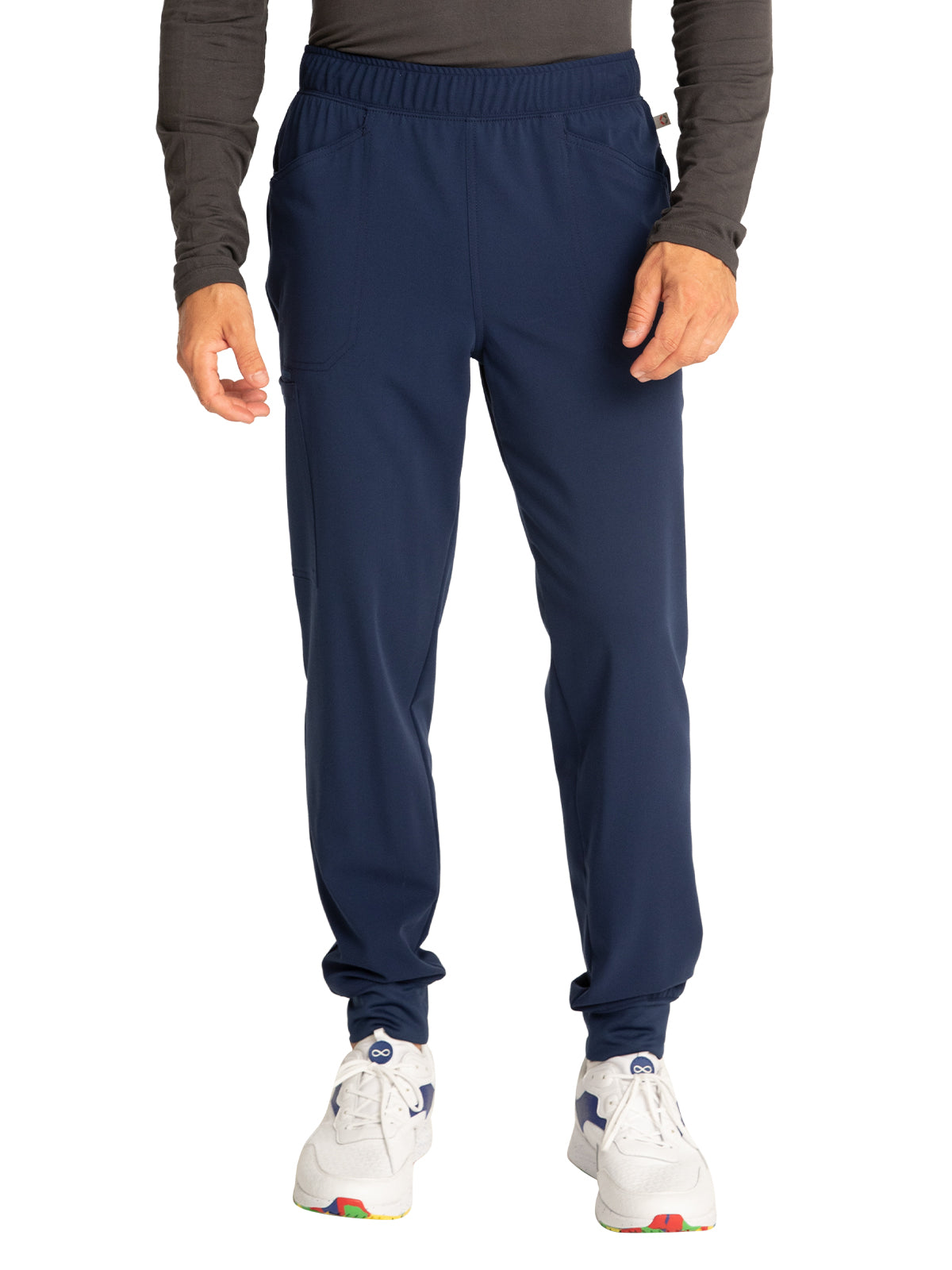 Men's Mid Rise Pull-on Elastic Waistband Jogger - CK206A - Navy