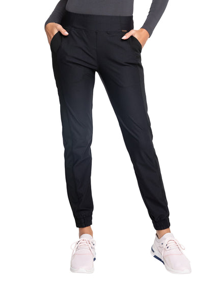 3 Pocket Mid Rise Pull-on Jogger Pant - CK212 - Black