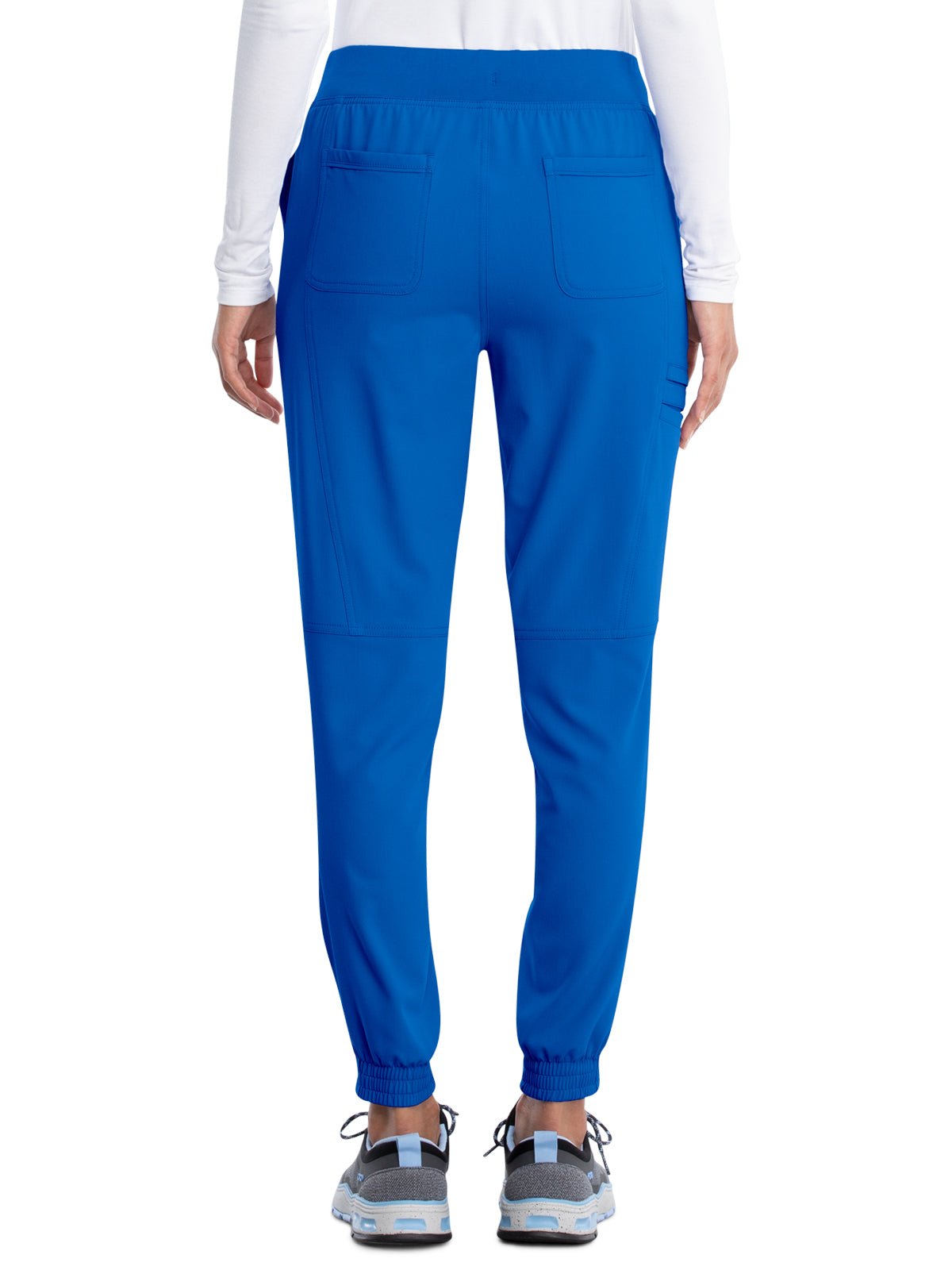 Women's Tonal Knit Waistband Mid Rise Jogger Pant - CK260A - Royal