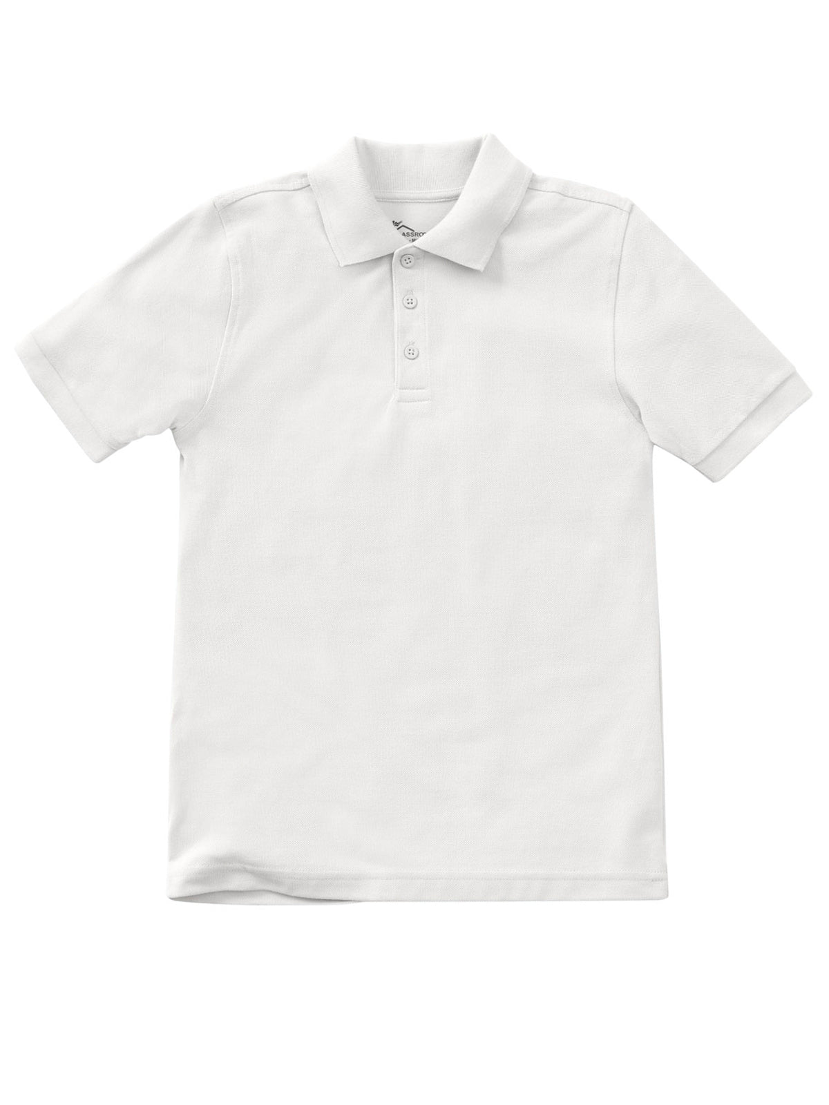 Unisex Toddler Short Sleeve Pique Polo - CR832D - White