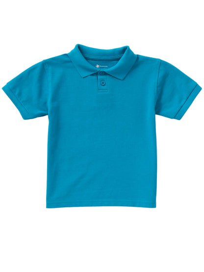 Unisex Toddler Short Sleeve Pique Polo - CR832D - Teal