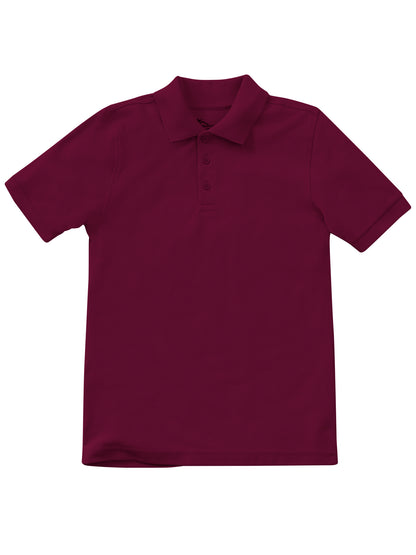 Unisex Youth Short Sleeve Pique Polo - CR832Y - Burgundy