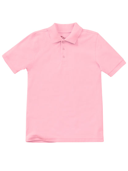 Unisex Youth Short Sleeve Pique Polo - CR832Y - Pink