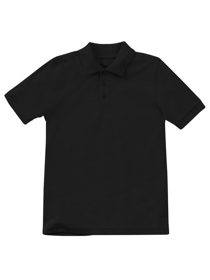 Unisex Youth Short Sleeve Pique Polo - CR832Y - Black