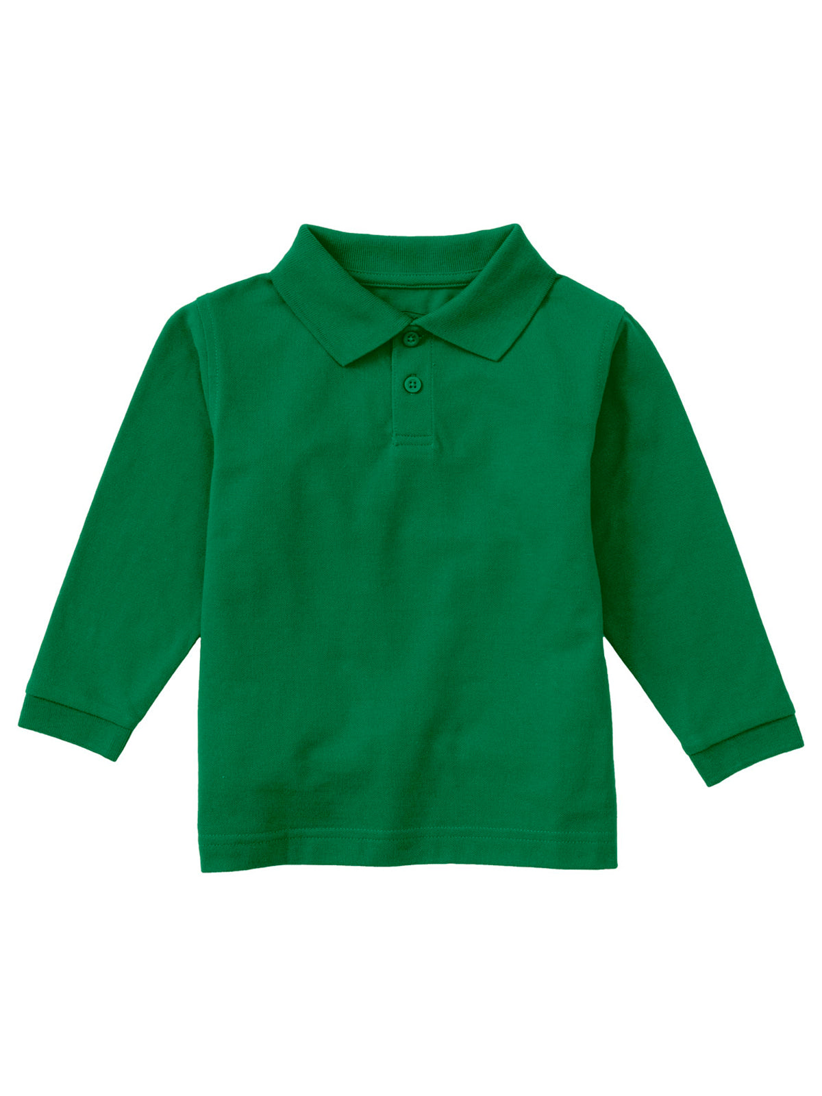 Children's Unisex Long Sleeve Pique Polo - CR835D - Kelly Green