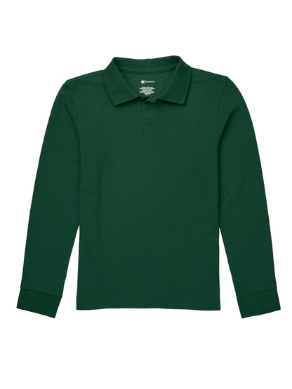 Unisex Long Sleeve Pique Polo - CR835X - Hunter Green