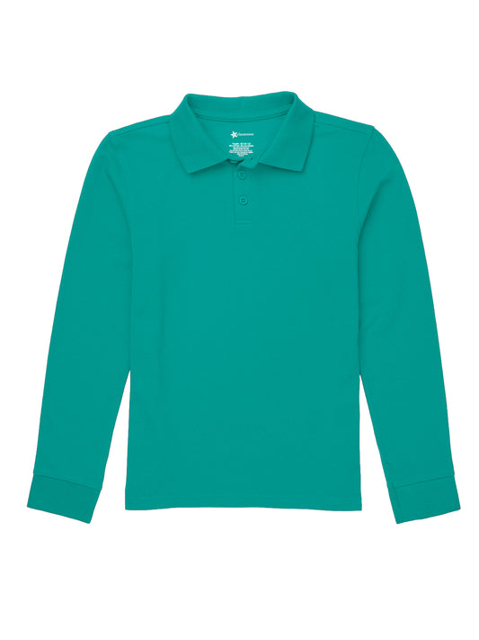 Unisex Long Sleeve Pique Polo - CR835X - Teal