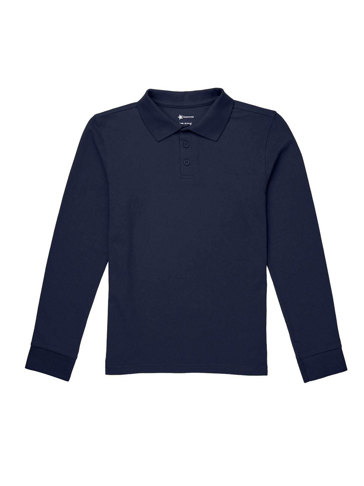 Children's Unisex Long Sleeve Pique Polo - CR835Y - Navy