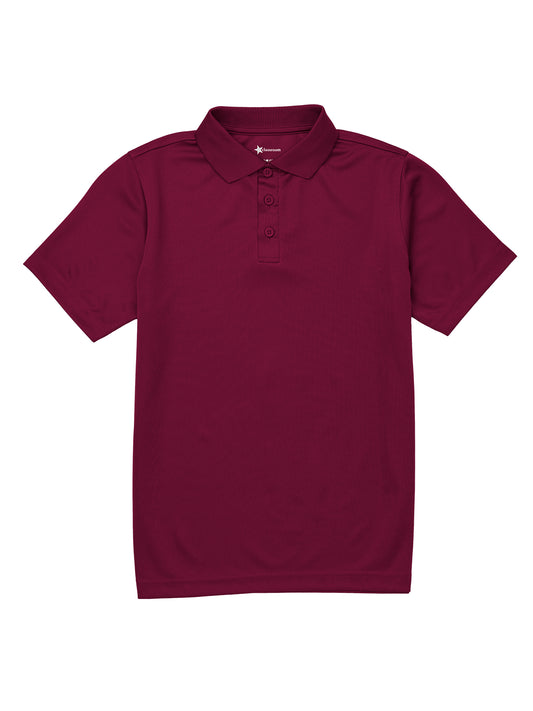 Youth Unisex Moisture Wicking Polo - CR860Y - Burgundy